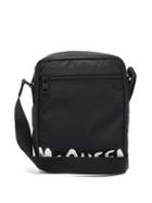 Matchesfashion.com Alexander Mcqueen - Urban Logo-print Canvas Cross-body Bag - Mens - Black White