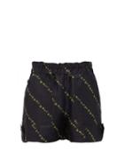Matchesfashion.com Ganni - Floral Print Linen Blend Shorts - Womens - Black Multi