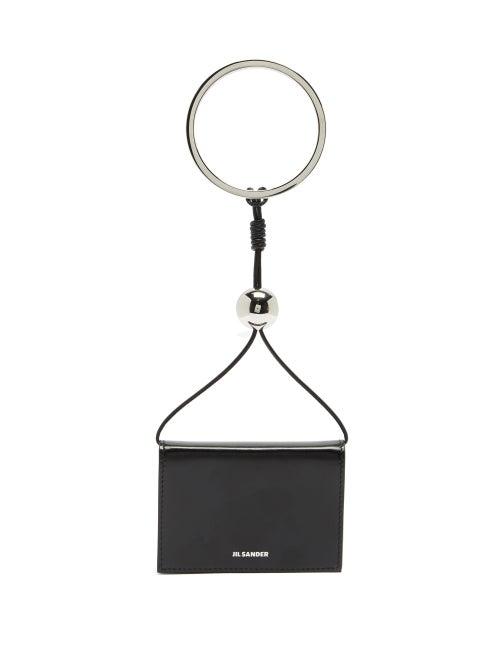 Matchesfashion.com Jil Sander - Ring And Sphere Leather Wristlet Wallet - Womens - Black