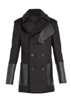 Matchesfashion.com Alexander Mcqueen - Double Front Wool Peacoat - Mens - Black