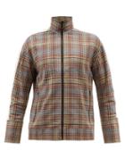 Ahluwalia - Akin Checked Cotton-blend Track Top - Mens - Blue