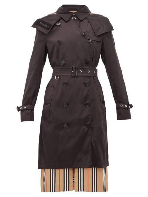 Matchesfashion.com Burberry - Kensington Eco Nylon Trench Coat - Womens - Black