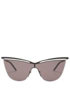 Matchesfashion.com Saint Laurent - Cat Eye Metal Sunglasses - Womens - Black