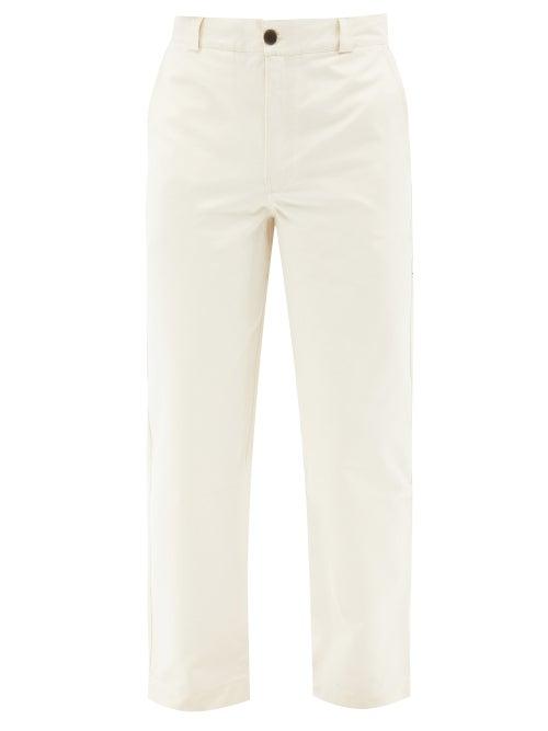 Maran - Artists Cotton-canvas Trousers - Mens - Cream