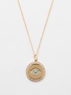 Sydney Evan - Evil Eye Diamond & 14kt Gold Necklace - Womens - Gold Multi