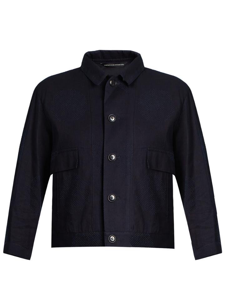 Y's By Yohji Yamamoto Distressed-dot Cotton Jacket