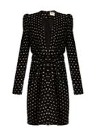 Saint Laurent Lipstick-dot Crepe Dress