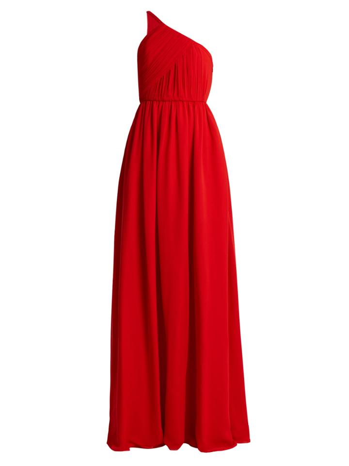 Lanvin One-shoulder Silk-chiffon Gown