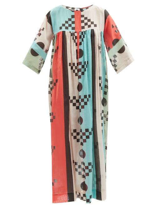 Louisa Parris - The Garden Printed-cotton Maxi Dress - Womens - Multi