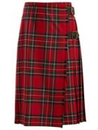 Burberry Taybridge Tartan Wool-twill Midi Skirt