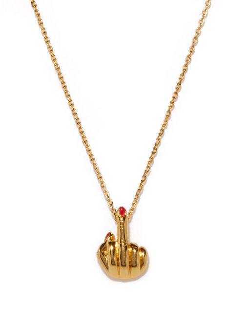 Anissa Kermiche - French For Goodnight 18kt Gold-plated Necklace - Womens - Gold