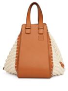 Matchesfashion.com Loewe - Hammock Knitted-panels Leather Bag - Womens - Tan White