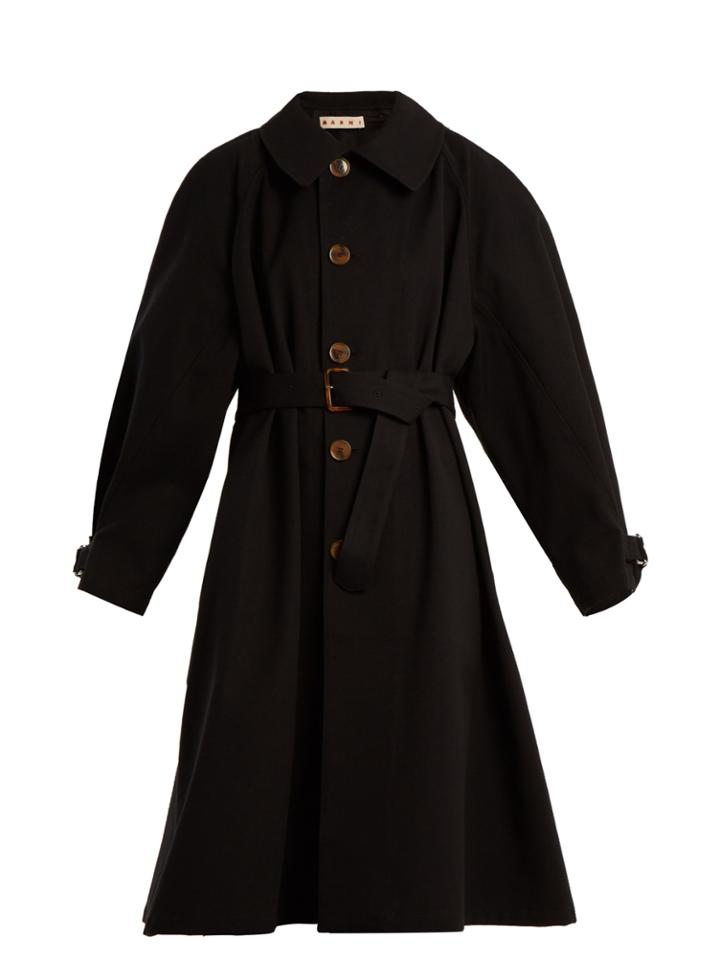 Marni Balloon-sleeved Cotton-blend Drill Coat