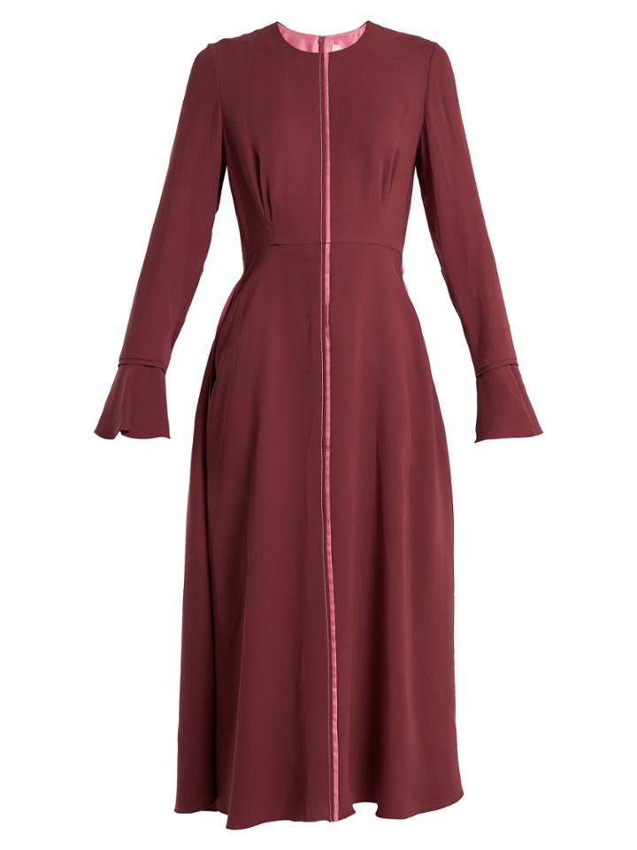 Roksanda Eveline Fluted-cuff Georgette Dress