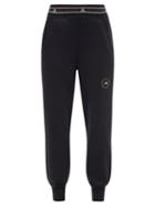 Adidas By Stella Mccartney - Logo-jacquard Organic Cotton-blend Sweatpants - Womens - Black