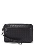Matchesfashion.com Bottega Veneta - Intrecciato Leather Pouch - Mens - Black