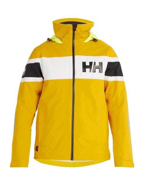 Matchesfashion.com Helly Hansen - Salt Flag Hooded Waterproof Jacket - Mens - Yellow Multi