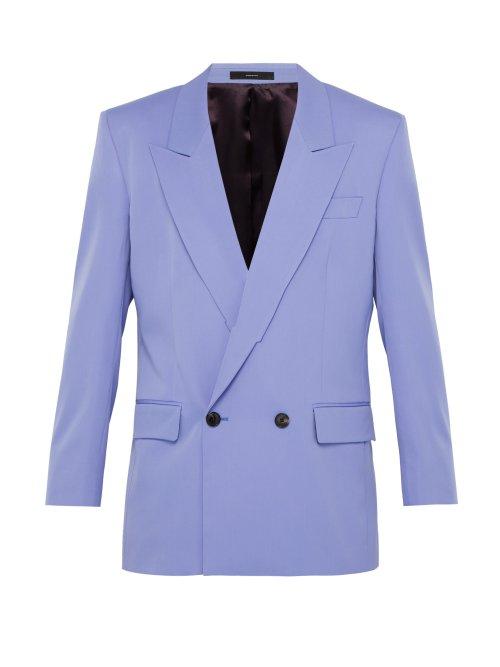 Matchesfashion.com Paul Smith - Double Breasted Wool Blazer - Mens - Purple