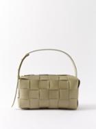 Bottega Veneta - Brick Cassette Intrecciato-leather Shoulder Bag - Womens - Beige