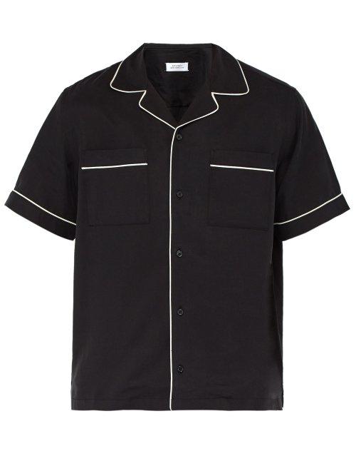 Matchesfashion.com Saturdays Nyc - Cameron Short Sleeved Bowling Shirt - Mens - Black