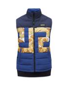 Mens Rtw Versace - Greca Quilted Gilet - Mens - Blue