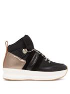 Matchesfashion.com See By Chlo - Nicole Leather And Mesh High Top Trainers - Womens - Black Multi