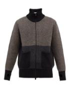 Oliver Spencer - Ingram Zipped Wool Cardigan - Mens - Black Multi