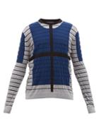 Matchesfashion.com Craig Green - Elastic-striped Wool-blend Sweater - Mens - Blue