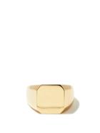 Matchesfashion.com Shay - Honeycomb-back 18kt Gold Signet Ring - Mens - Gold