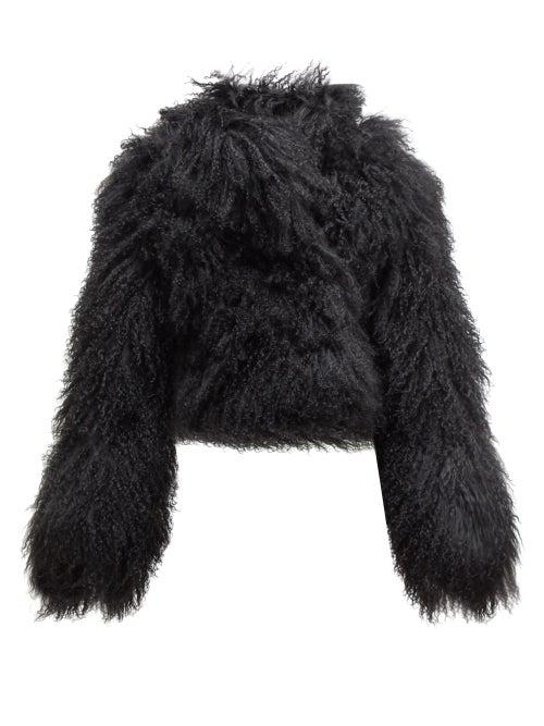 Matchesfashion.com Ann Demeulemeester - Lisa Reversible Mongolian Shearling Jacket - Womens - Black