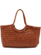 Dragon Diffusion Nantucket Woven-leather Basket Bag