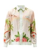 Matchesfashion.com Casablanca - Surf Club Printed Silk Shirt - Mens - Pink