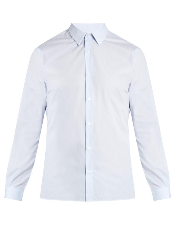 Éditions M.r Micro-checked Single-cuff Cotton Shirt
