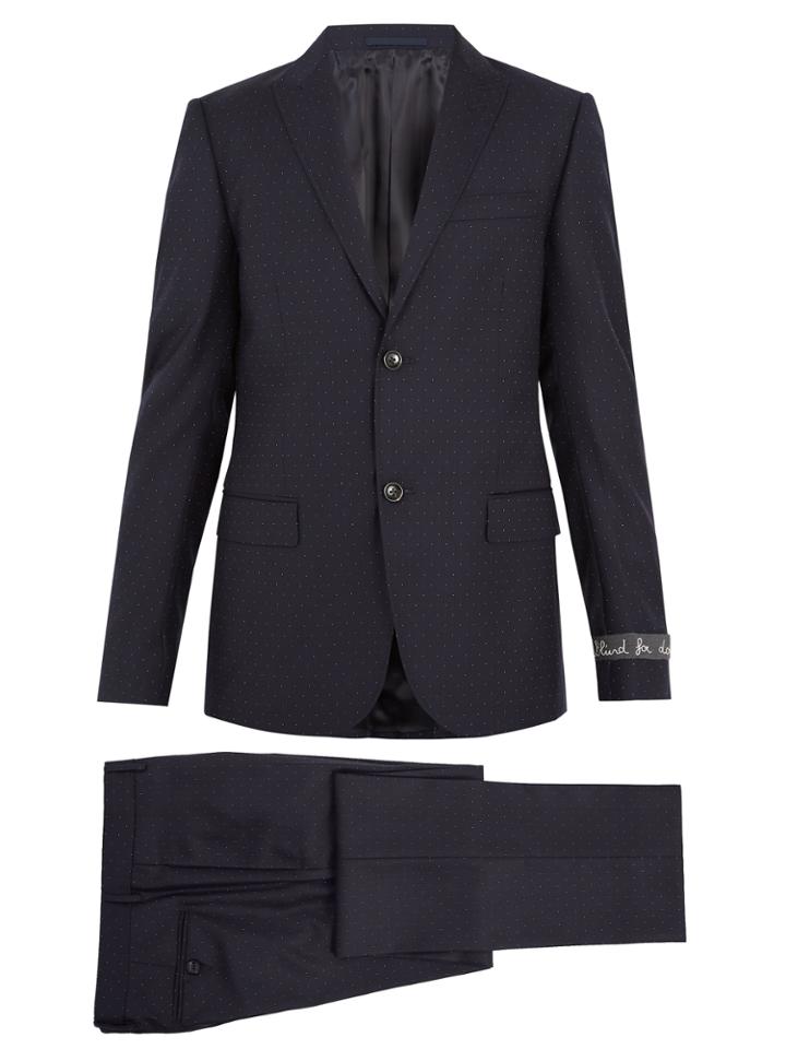 Gucci Pin Dot-jacquard Wool Suit