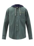Matchesfashion.com Marni - Hooded Cotton Shirt - Mens - Green