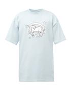 Matchesfashion.com Vetements - Magic Unicorn-print Cotton-jersey T-shirt - Mens - Blue