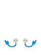 Matchesfashion.com Bea Bongiasca - Tendril Crystal, Gold & Enamel Earrings - Womens - Blue Multi
