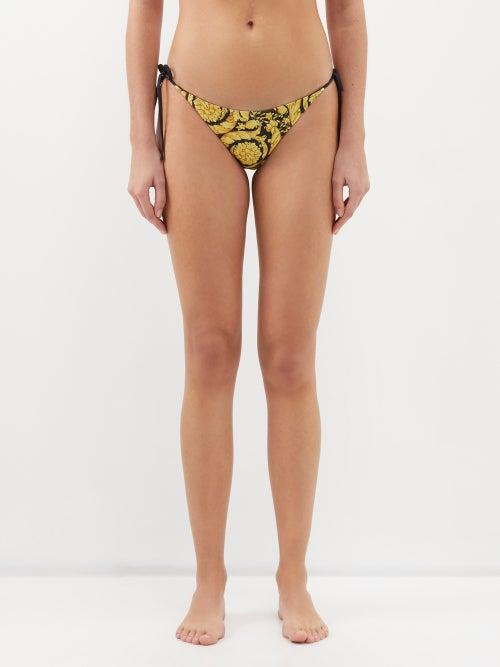 Versace - Baroque-print Bikini Briefs - Womens - 01bk