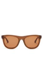 Matchesfashion.com Bottega Veneta - Round Acetate Sunglasses - Mens - Brown