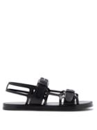 Matchesfashion.com Burberry - Caged Leather Sandals - Mens - Black