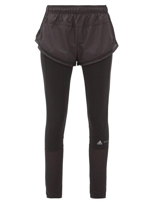 Matchesfashion.com Adidas By Stella Mccartney - Performance Essentials Double Layer Leggings - Womens - Black
