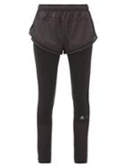 Matchesfashion.com Adidas By Stella Mccartney - Performance Essentials Double Layer Leggings - Womens - Black