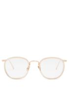 Linda Farrow Rose-gold Plated Square-frame Glasses