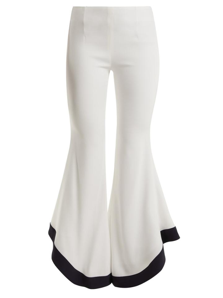 Galvan Sierra Wide-leg High-rise Crepe Trousers