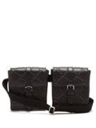 Matchesfashion.com Gucci - Gg-embossed Perforated-leather Belt Bag - Mens - Black