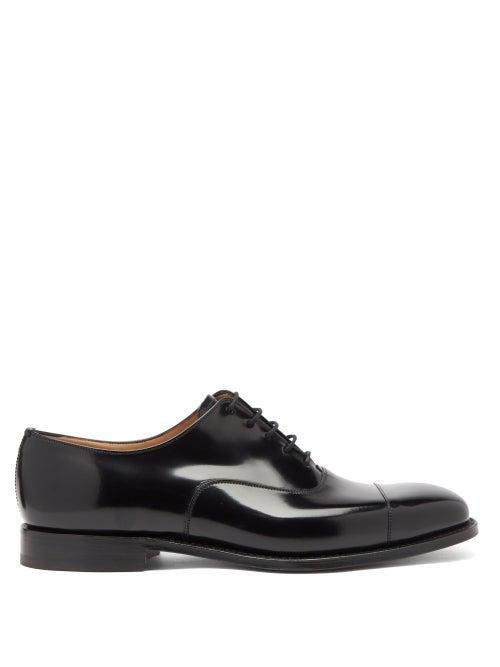 Matchesfashion.com Church's - Falmouth Square-toe Leather Oxford Shoes - Mens - Black