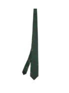Matchesfashion.com Gucci - Gg Logo Print Silk Twill Tie - Mens - Green