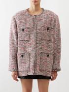 Isabel Marant - Dianaza Patch-pocket Boucl-tweed Jacket - Womens - Pink Multi