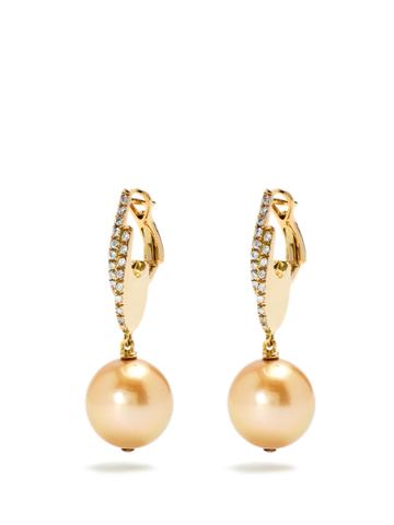 Maurizio Pintaldi Diamond, Pearl & Rose-gold Earrings