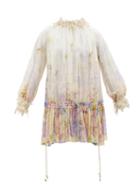 Zimmermann - Rhythmic Floral-print Voile Mini Dress - Womens - Floral